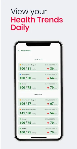 Blood Pressure App: BP Logger – Controle sua Pressão Arterial - Screenshot 8