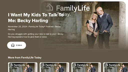 FamilyLife: Podcasts e Devocionais Cristãos para a Família - Screenshot 11