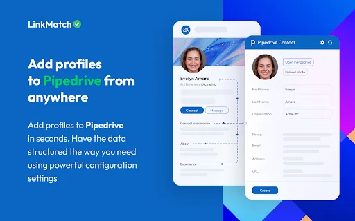 LinkMatch para Pipedrive – Automação de Leads e CRM no Navegador - Screenshot 1