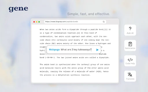 Ask Gene – Assistente de IA para Navegador: Otimize sua Produtividade - Screenshot 1