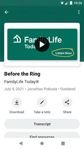 FamilyLife: Podcasts e Devocionais Cristãos para a Família - Screenshot 3