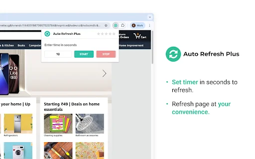 Auto Refresh Plus: Recarregue Páginas Automaticamente no Chrome - Screenshot 2