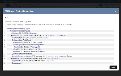SAP CPI Helper: Otimize seu fluxo no SAP Integration Suite - Screenshot 3