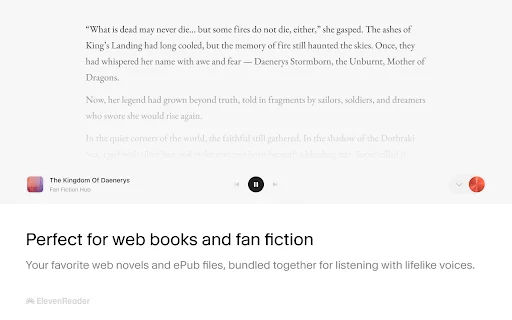 ElevenReader: Leitor de Texto em Voz Alta com IA Natural - Screenshot 3