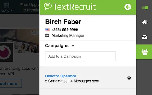 TextRecruit Extension: Otimize seu Recrutamento no Chrome - Screenshot 4