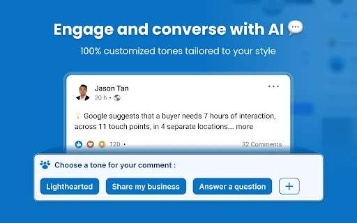 Engage AI: Otimize Comentários no LinkedIn com Inteligência Artificial - Screenshot 2