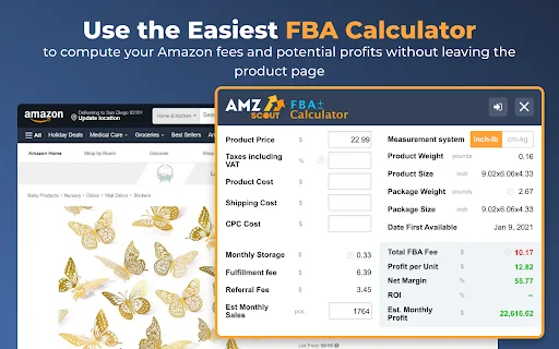 Calculadora FBA Amazon Grátis: Margem de Lucro e Taxas - Screenshot 1