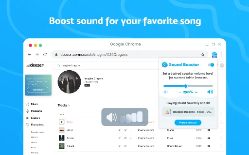 Sound Booster: Aumente o Volume do Navegador em até 600% - Screenshot 3