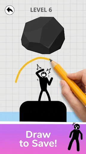 Baixar Save Stickman: Brain Draw Line – Desafios de Desenho Grátis - Screenshot 1