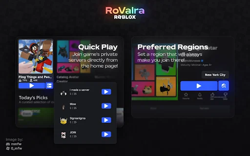 RoValra Roblox: Extensão Gratuita com Seletor de Região e Mais - Screenshot 3
