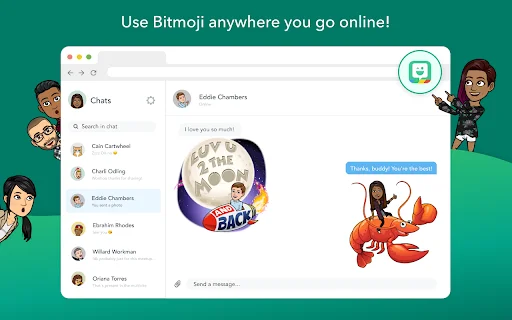 Bitmoji Extensão: Crie e Use seu Avatar no Navegador – Grátis - Screenshot 1