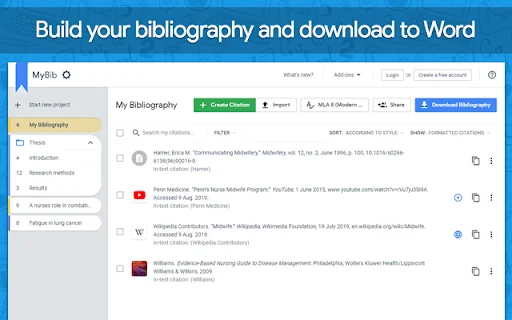 MyBib: Gerador de Citações Gratuito – Formatação APA, MLA e Harvard - Screenshot 4
