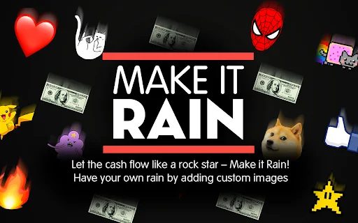 Make it Rain: Crie Chuvas Personalizadas no seu Navegador - Screenshot 1