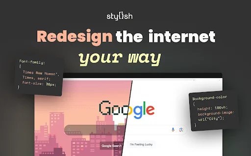 Stylish: Personalize sites com Temas e Skins Incríveis - Screenshot 1