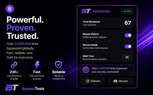 Bypass Tools Helper: Navegue Mais Rápido e Sem Redirecionamentos - Screenshot 5
