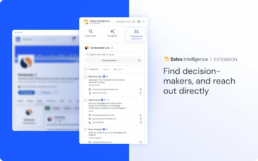 Similarweb Sales Extension: Encontre Leads e E-mails em Segundos - Screenshot 3