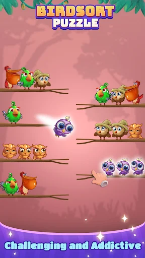 Bird Sort: Color Puzzle Master – Baixe o Jogo de Quebra-Cabeça - Screenshot 2