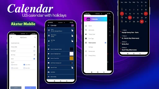 Baixe o US Calendar 2026: Calendário Completo com Feriados - Screenshot 12