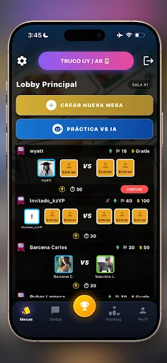Truco Argentino e Uruguayo – Jogue Online com Chat de Voz - Screenshot 1