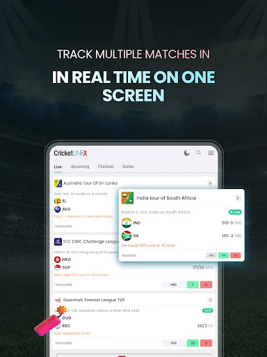Baixar Cricket LineX Grátis – Placar ao Vivo e Resultados Rápidos - Screenshot 15