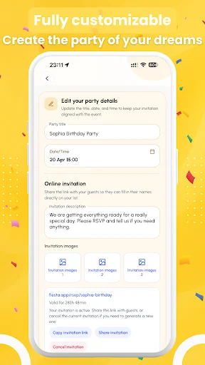 Fiesta: Convites e Planejamento de Festas – Download Grátis Agora - Screenshot 4