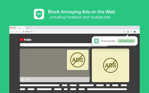 Minty Adblocker: Bloqueador de Anúncios Grátis para Chrome - Screenshot 1