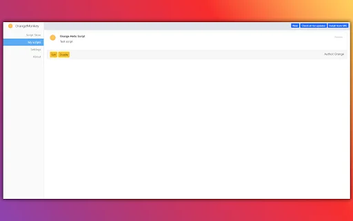 OrangeMonkey: Gerenciador de Userscripts para Navegadores Chrome - Screenshot 1