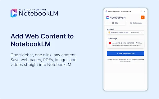 Web Clipper para NotebookLM: Salve Conteúdo Instantaneamente - Screenshot 2