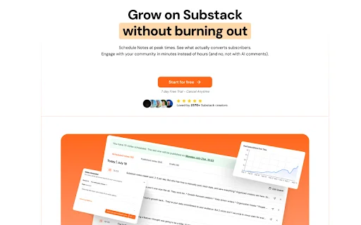 WriteStack: Agende seus Posts no Substack – Extensão Gratuita - Screenshot 1
