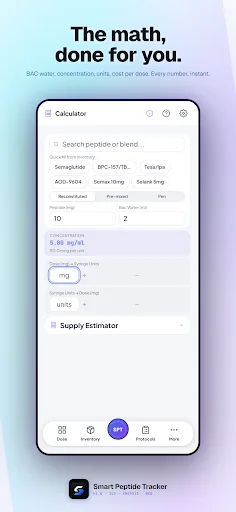 Smart Peptide Tracker: Monitore Seus Peptídeos com Precisão - Screenshot 8