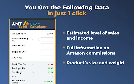 Calculadora FBA Amazon Grátis: Margem de Lucro e Taxas - Screenshot 2