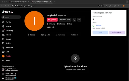 Remover Repost no TikTok: Limpe Seus Reposts Rapidamente - Screenshot 2