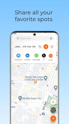 Baixar LANDCODE: Map & Location Share – Navegação Inteligente - Screenshot 6
