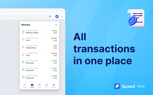 Speed Bitcoin Lightning Wallet: Pagamentos Rápidos no Chrome - Screenshot 3
