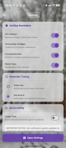 Gahshomar Zoroastrian Calendar: Calendário Persa e Zoroastriano - Screenshot 2