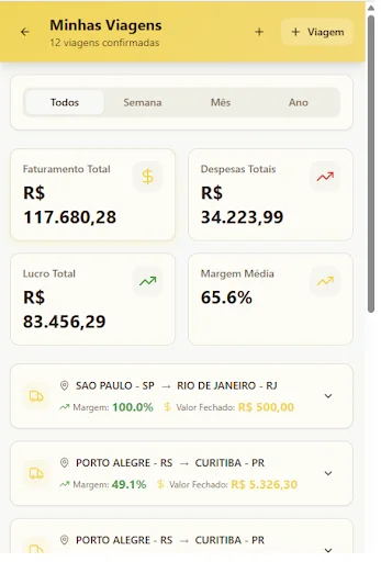 Zé Boléia: Calcule Fretes e Gerencie Suas Viagens Facilmente - Screenshot 1