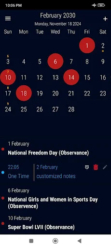 Baixe o US Calendar 2026: Calendário Completo com Feriados - Screenshot 21
