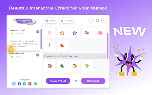Cursor Trails – Personalize seu cursor com efeitos mágicos - Screenshot 1
