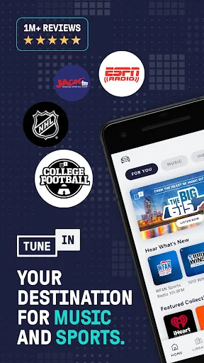 Baixar TuneIn Radio: Rádios ao Vivo, Esportes e Notícias Grátis - Screenshot 1