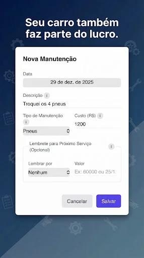 Roda Lucro: Gestão Financeira Simples para Motoristas de App - Screenshot 3
