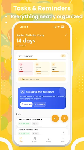 Fiesta: Convites e Planejamento de Festas – Download Grátis Agora - Screenshot 3