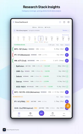 Smart Peptide Tracker: Monitore Seus Peptídeos com Precisão - Screenshot 15