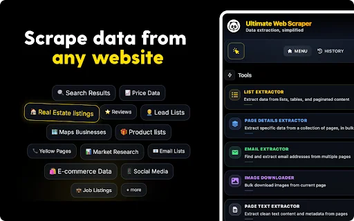 Ultimate Web Scraper: Extração de Dados Eficiente e Rápida - Screenshot 1
