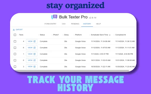 Bulk Texter Pro: Envio de SMS em Massa e Personalizado - Screenshot 2