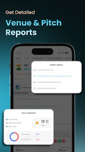 Baixar Cricket LineX Grátis – Placar ao Vivo e Resultados Rápidos - Screenshot 6