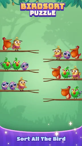 Bird Sort: Color Puzzle Master – Baixe o Jogo de Quebra-Cabeça - Screenshot 5