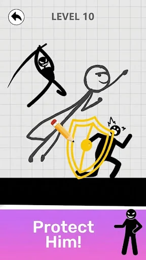 Baixar Save Stickman: Brain Draw Line – Desafios de Desenho Grátis - Screenshot 3