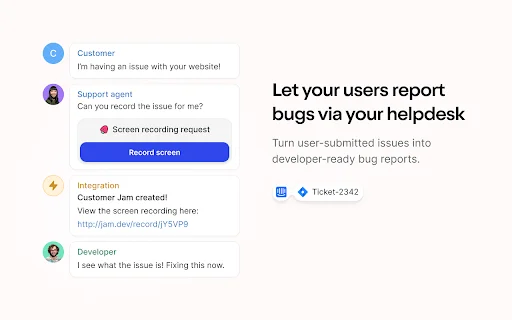 Jam: Reporte e Resolva Bugs 10x Mais Rápido | Extensão Browser - Screenshot 5