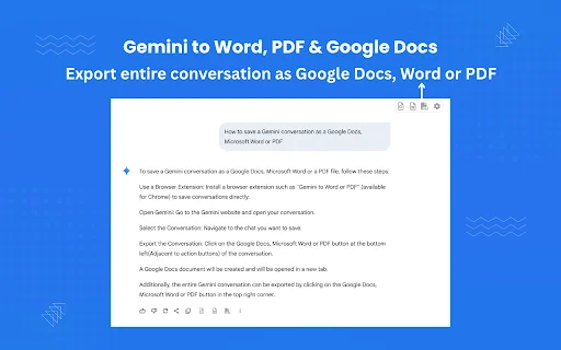 Exportar Gemini para Word e PDF – Extensão Chrome Prática - Screenshot 3