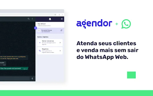 CRM Agendor para WhatsApp Web: Gerencie Leads e Vendas Agora - Screenshot 1